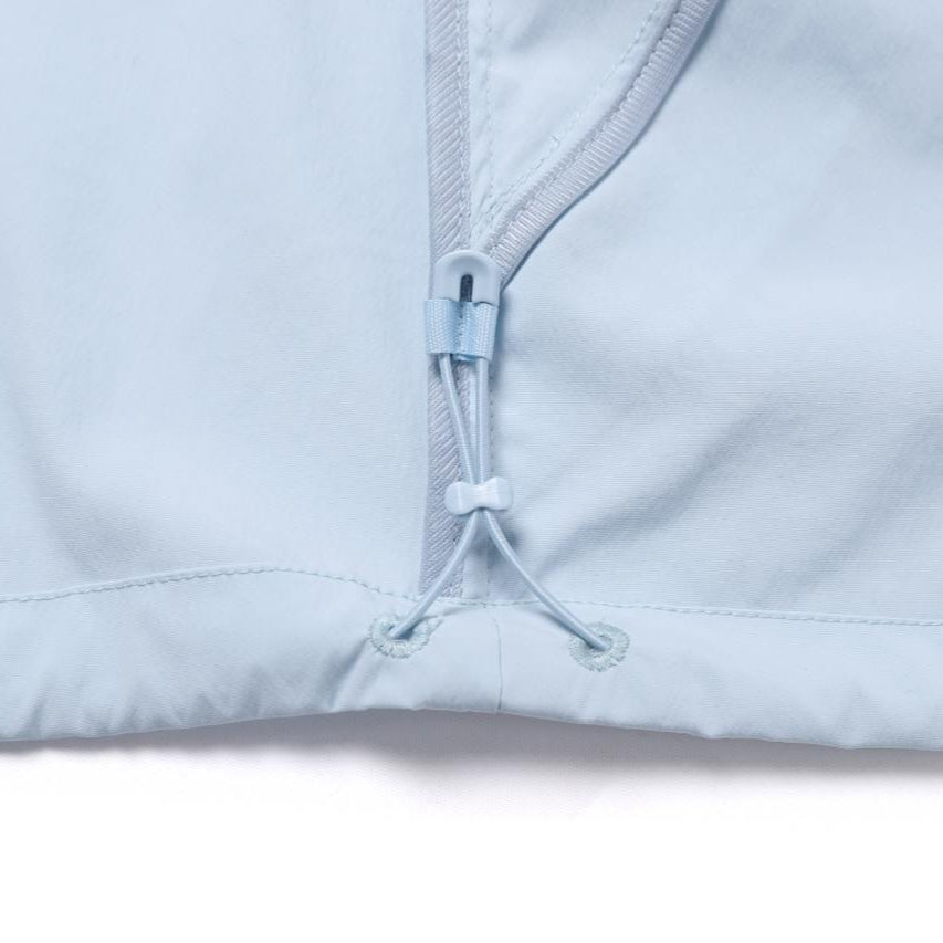 WOMEN FROZEN CUBE STANDNECK WINDBREAKER L/BLUE