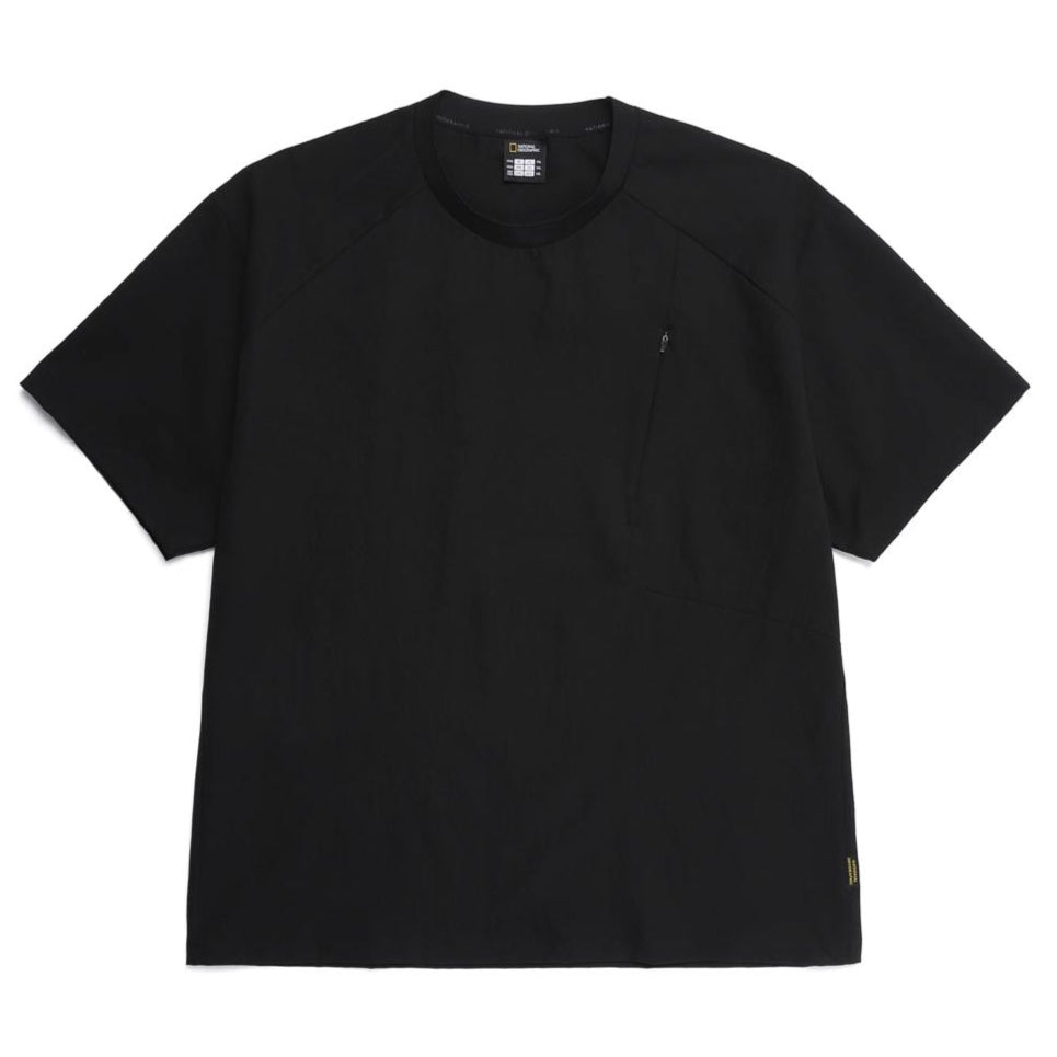 MICRO AIRDOT SEMI-OVER FIT HALF SLEEVE T-SHIRT CARBON BLACK