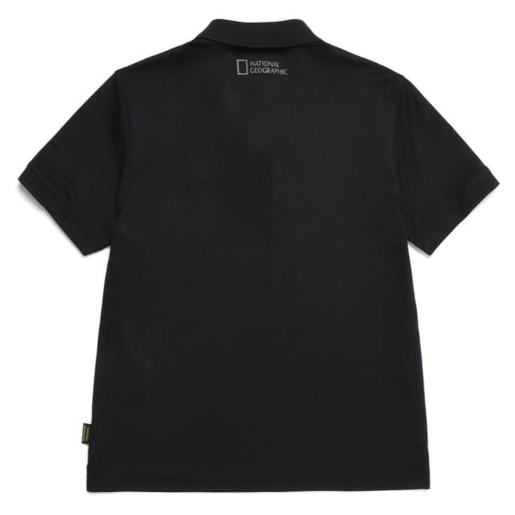 WOMEN WELLAKA COOLING BASIC FIT PIQUE COLLAR T-SHIRT CARBON BLACK