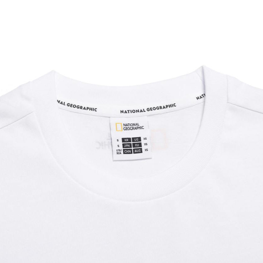 REGEN ASKIN TRAVEL1 GRAPHIC SEMI OVER FIT SHORT SLEEVE T-SHIRT WHITE