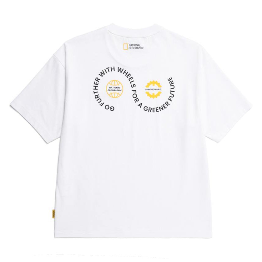 REGEN CIRCLE GRAPHIC SEMI-OVER FIT SHORT SLEEVE T-SHIRT WHITE
