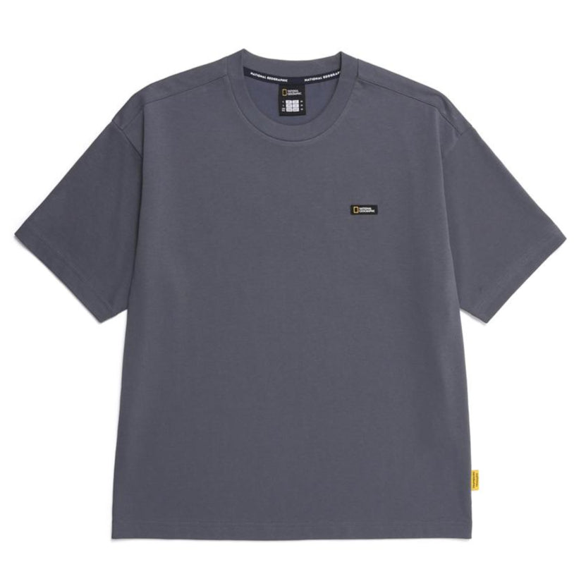 REGEN CIRCLE GRAPHIC SEMI-OVER FIT SHORT SLEEVE T-SHIRT BLUE GREY