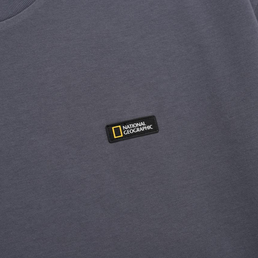 REGEN CIRCLE GRAPHIC SEMI-OVER FIT SHORT SLEEVE T-SHIRT BLUE GREY