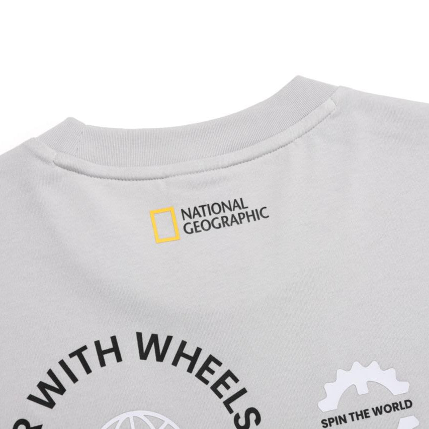 REGEN CIRCLE GRAPHIC SEMI-OVER FIT SHORT SLEEVE T-SHIRT SILVER GREY