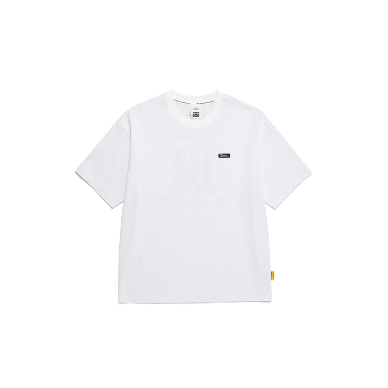 OVIS UNISEX WANDERER SEMI OVER FIT SHORT SLEEVE T-SHIRT WHITE