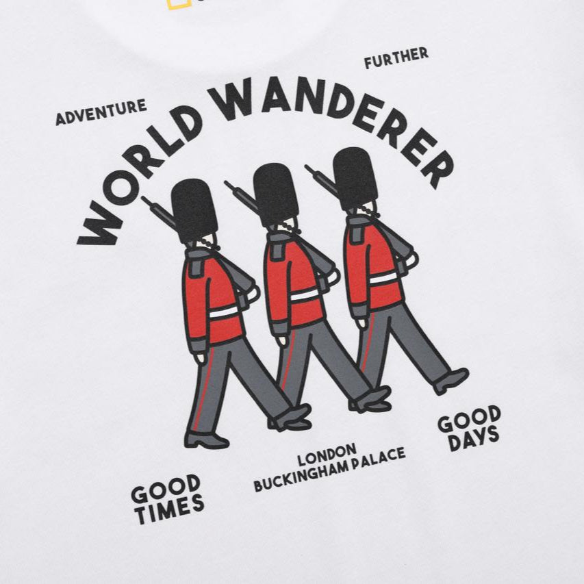 OVIS UNISEX WANDERER SEMI OVER FIT SHORT SLEEVE T-SHIRT WHITE