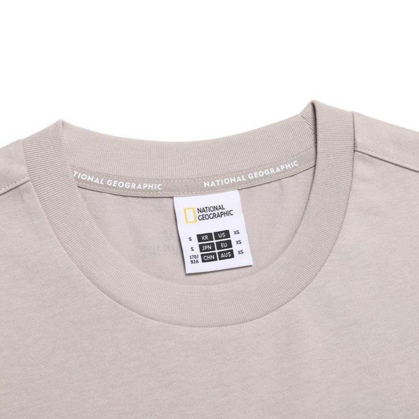 OVIS UNISEX WANDERER SEMI OVER FIT SHORT SLEEVE T-SHIRT MOURNING BEIGE