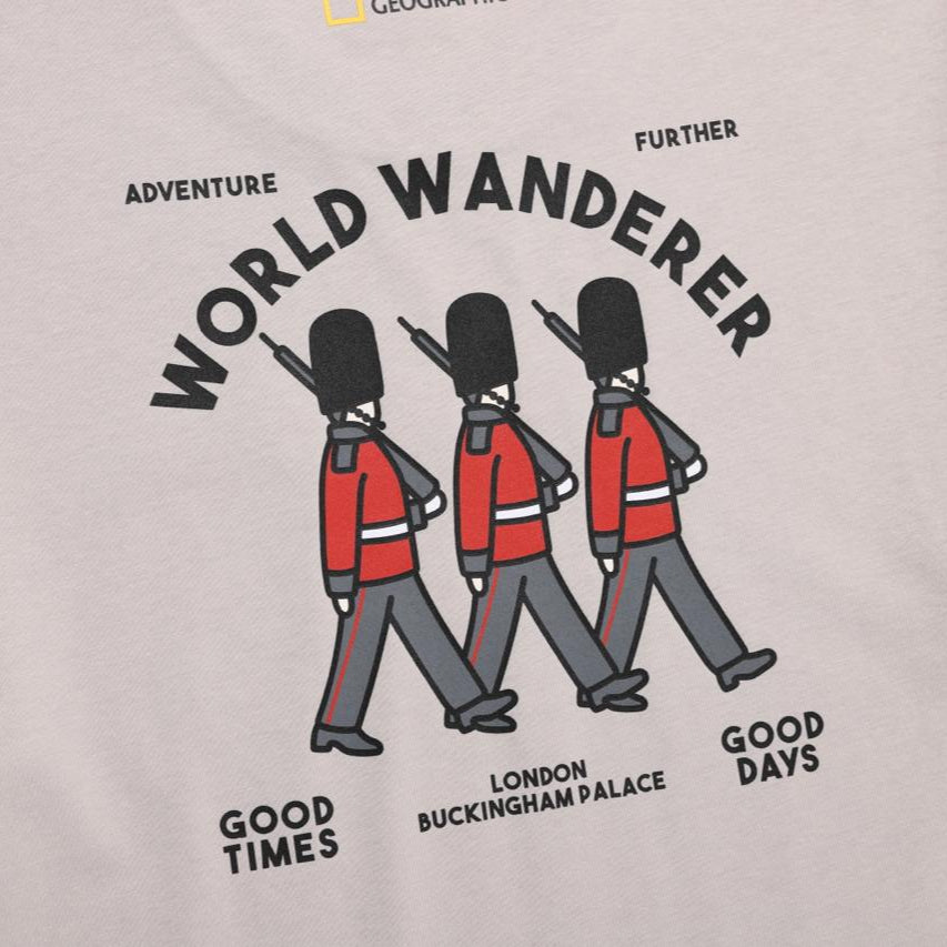 OVIS UNISEX WANDERER SEMI OVER FIT SHORT SLEEVE T-SHIRT MOURNING BEIGE