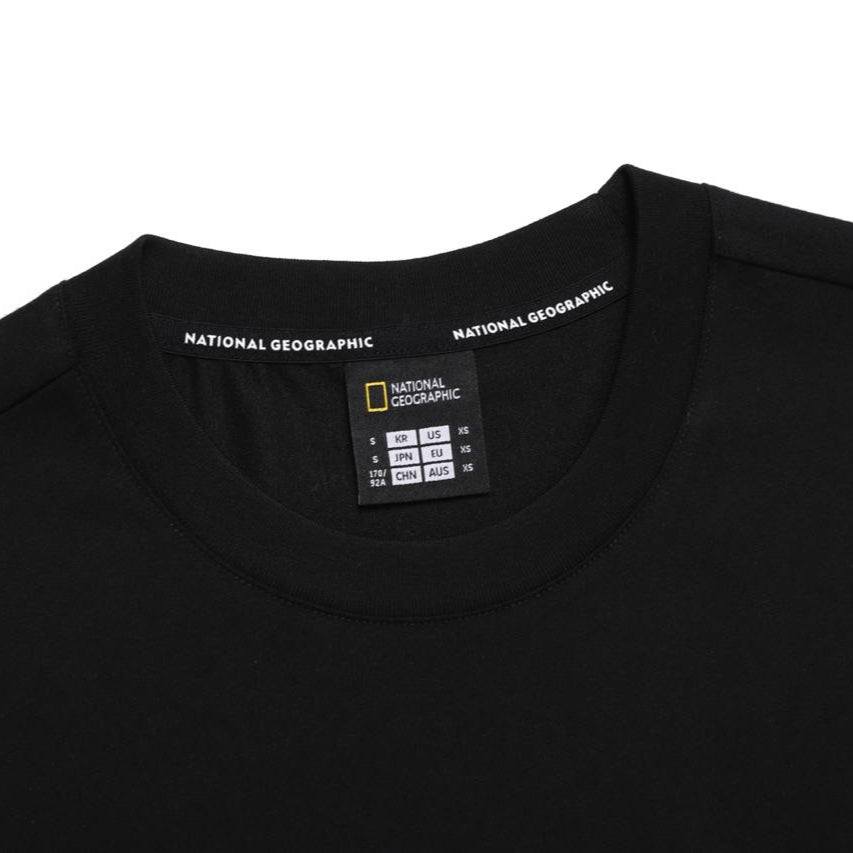 OVIS UNISEX WANDERER SEMI OVER FIT SHORT SLEEVE T-SHIRT CARBON BLACK
