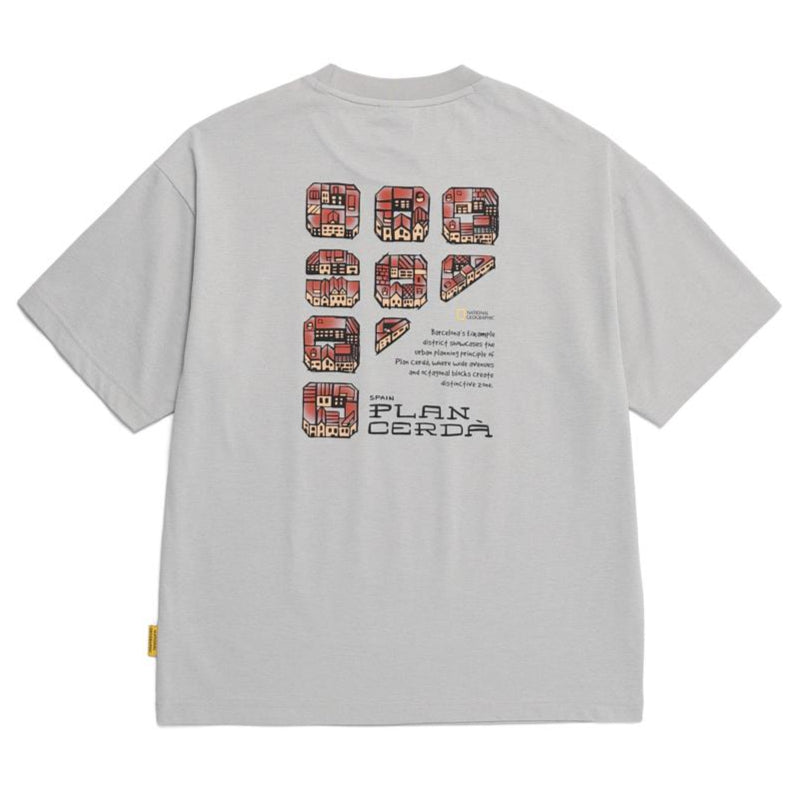 CROW COOL MAX BARCELONA SEMI OVER FIT SHORT SLEEVE T-SHIRT AGATE GREY