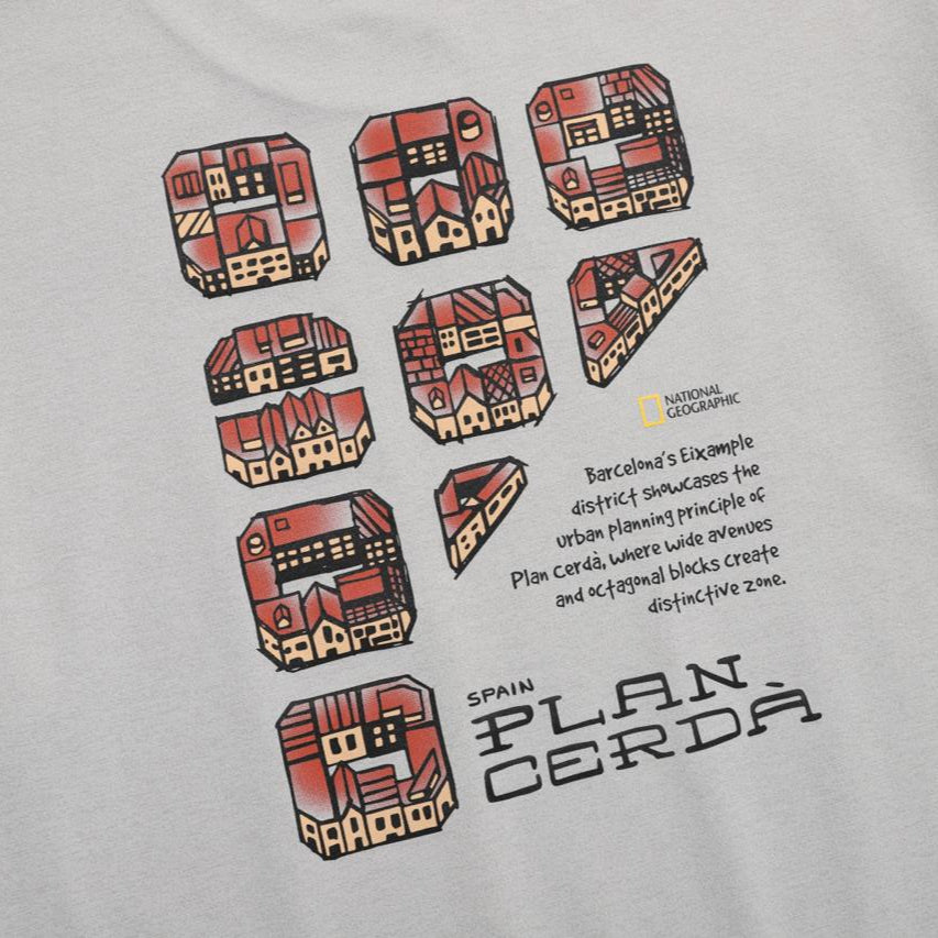 CROW COOL MAX BARCELONA SEMI OVER FIT SHORT SLEEVE T-SHIRT AGATE GREY