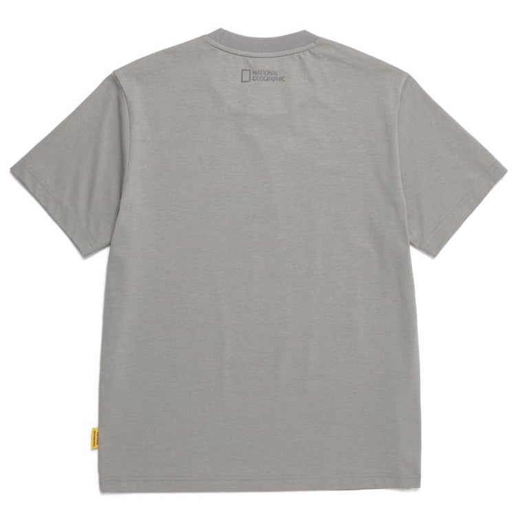CROW UNISEX COOL MAX SMALL LOGO SHORT SLEEVE T-SHIRT STONE GREY