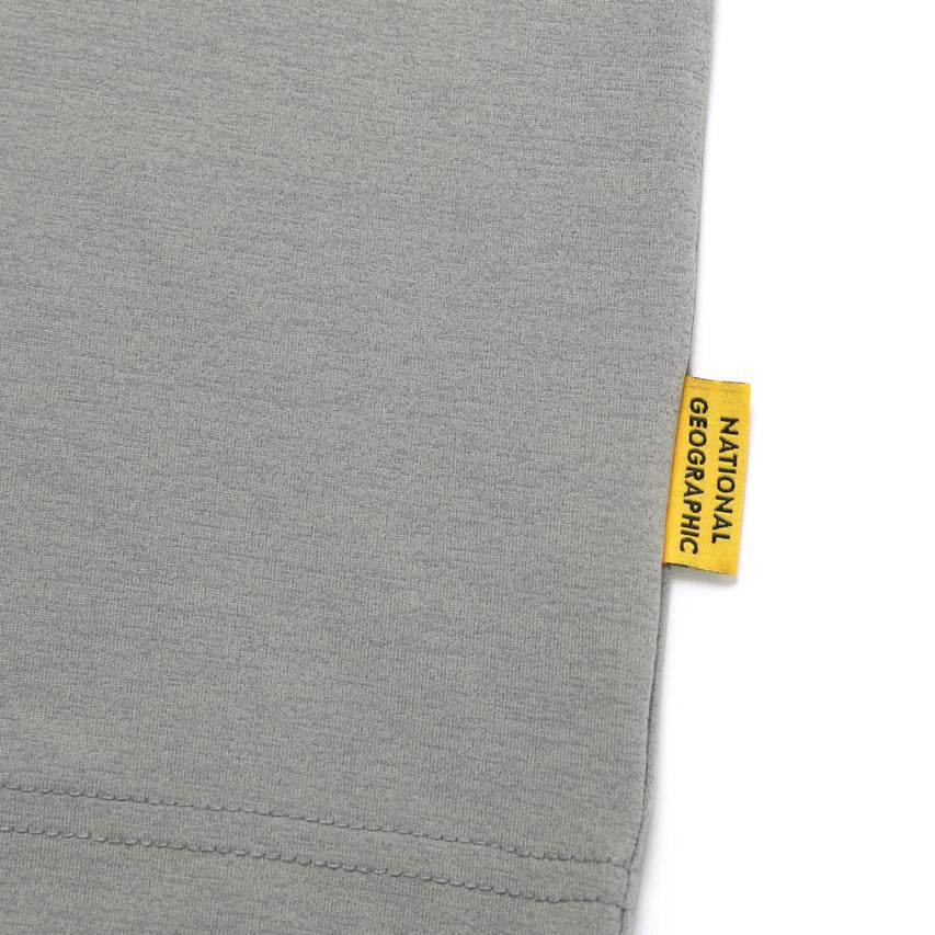 CROW UNISEX COOL MAX SMALL LOGO SHORT SLEEVE T-SHIRT STONE GREY