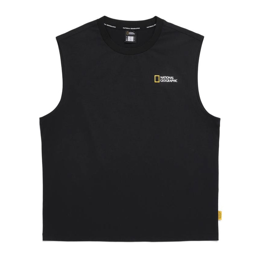CROW COOL MAX LETTERING GRAPHIC SLEEVELESS TEE CARBON BLACK
