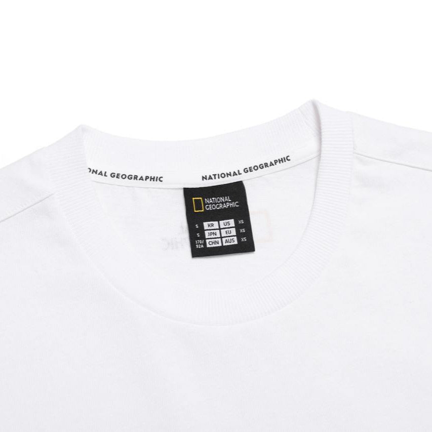 UNISEX TREASURE WALKER SEMI-OVER FIT GRAPHIC H/TEE WHITE