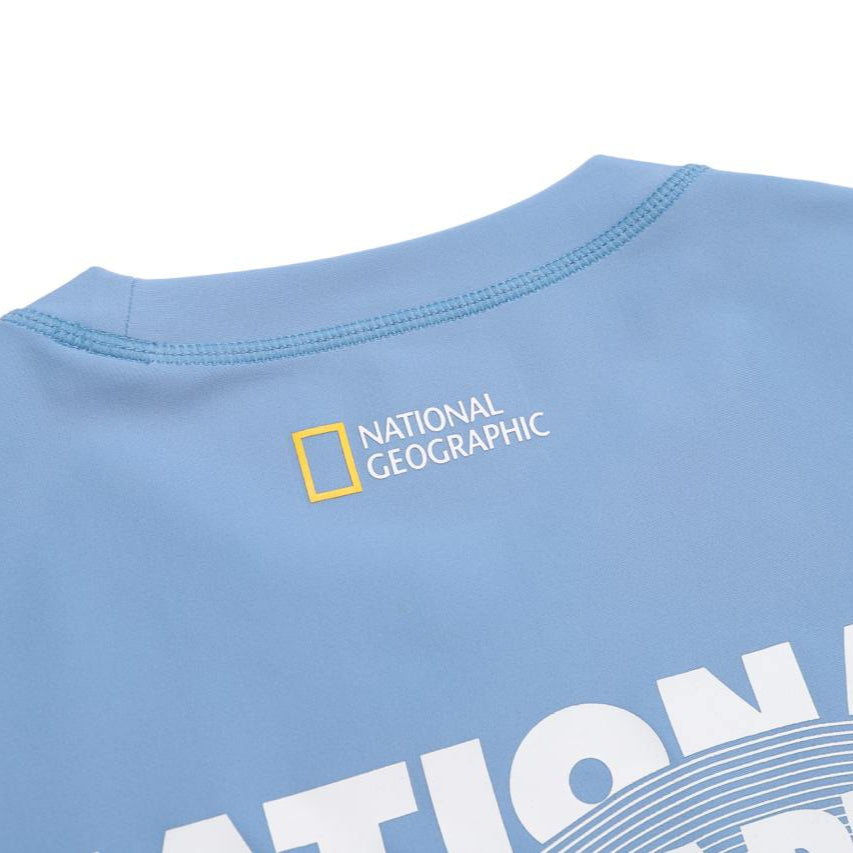 SEMI-OVER FIT LONG SLEEVE WATER T-SHIRT L/BLUE