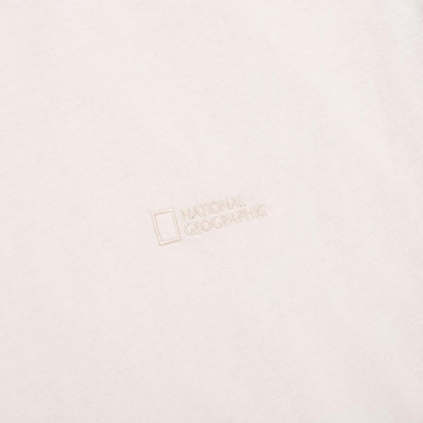 WOVEN SLEEVE OVER FIT T-SHIRT IVORY