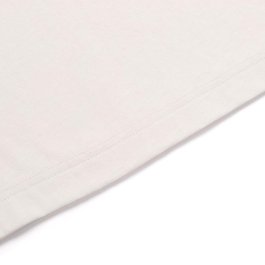 WOVEN SLEEVE OVER FIT T-SHIRT IVORY