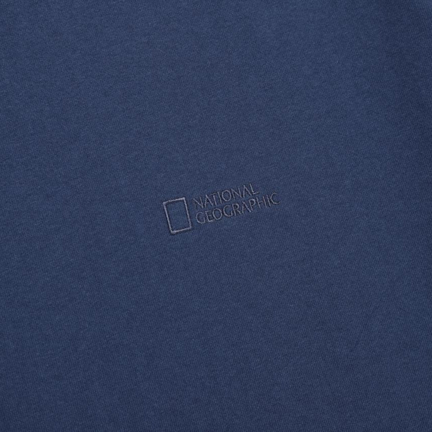WOVEN SLEEVE OVER FIT T-SHIRT L/NAVY