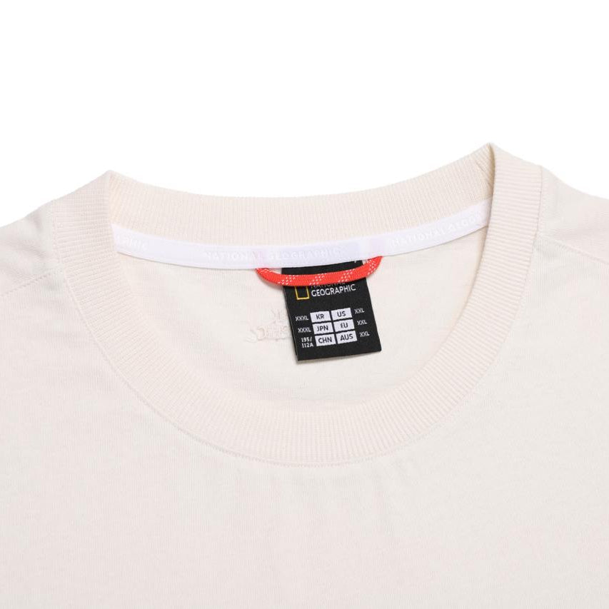WOVEN POKET SEMI OVER FIT T-SHIRT IVORY