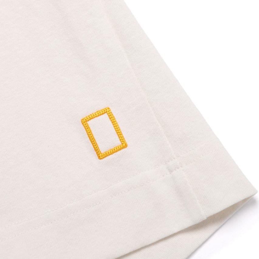 WOVEN POKET SEMI OVER FIT T-SHIRT IVORY