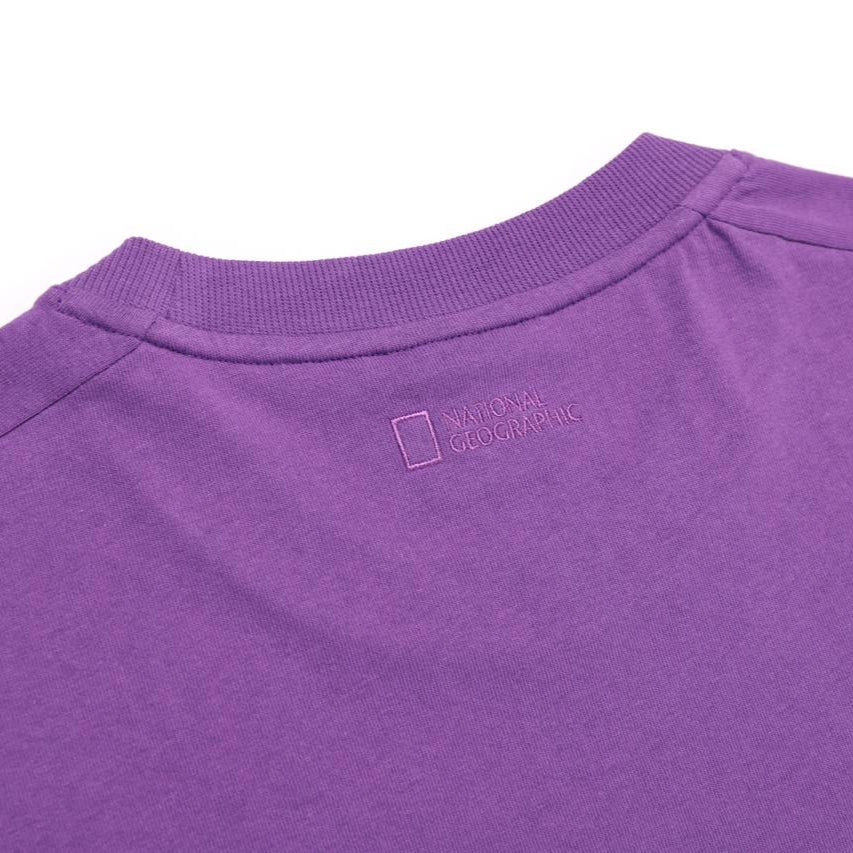 WOVEN POKET SEMI OVER FIT T-SHIRT D/PURPLE