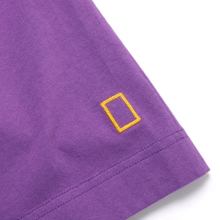 WOVEN POKET SEMI OVER FIT T-SHIRT D/PURPLE