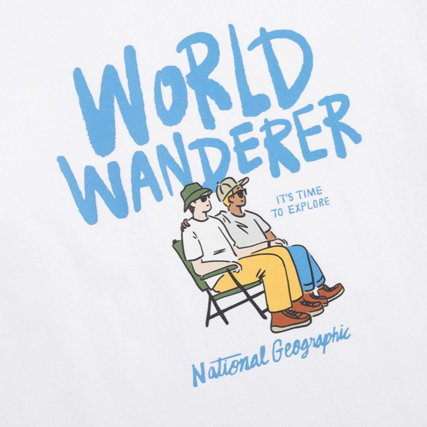 UNISEX TREASURE CREW SEMI-OVER FIT GRAPHIC H/TEE WHITE