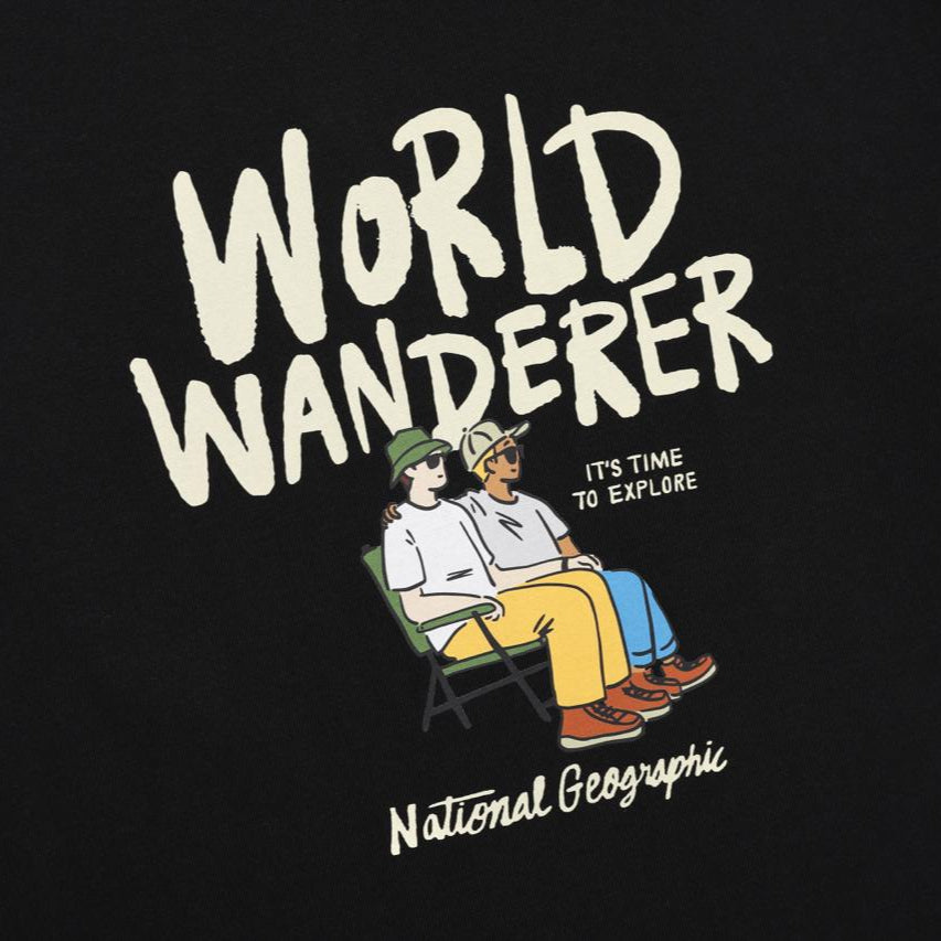 UNISEX TREASURE CREW SEMI-OVER FIT GRAPHIC H/TEE CARBON BLACK