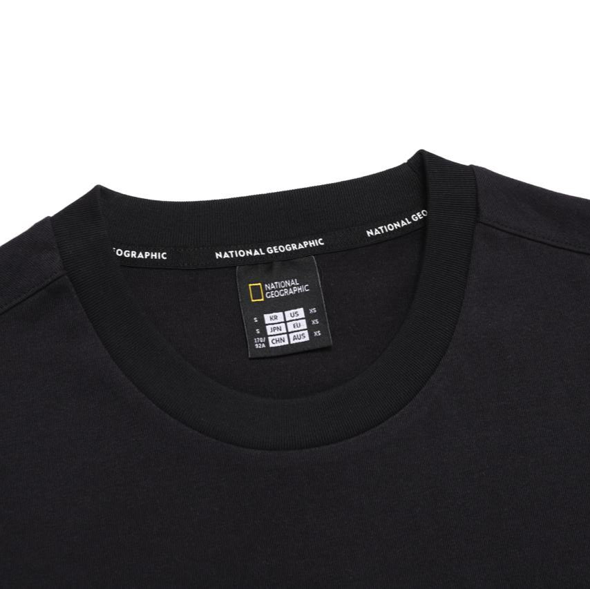 16'S COTTON SEMI-OVER FIT SHORT SLEEVE T-SHIRT CARBON BLACK