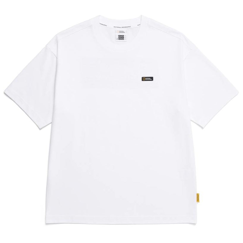 MANTELLA BACK BIG LOGO BASIC FIT SHORT SLEEVE T-SHIRT WHITE