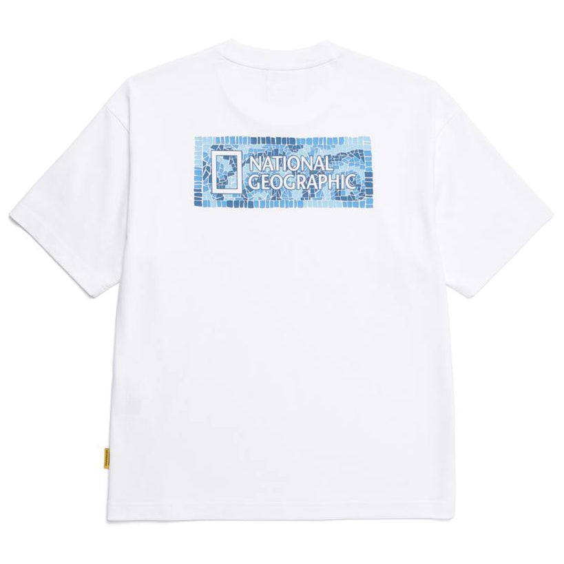 MANTELLA BACK BIG LOGO BASIC FIT SHORT SLEEVE T-SHIRT WHITE