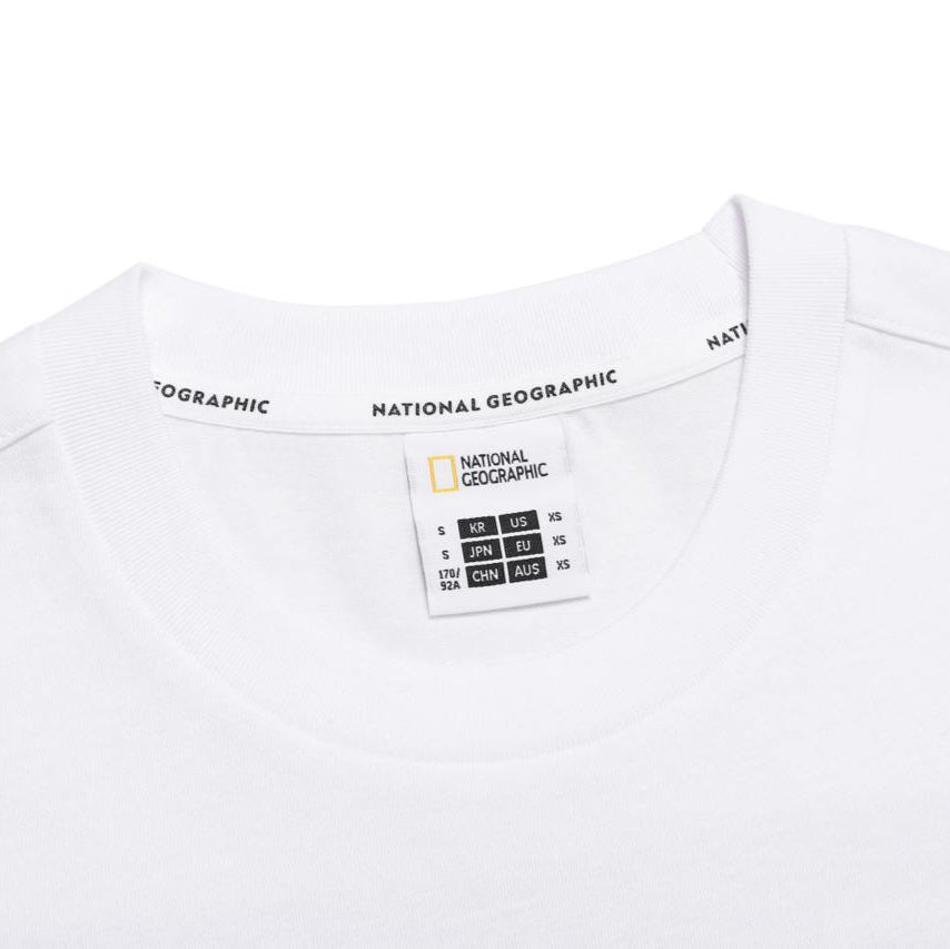MANTELLA BACK BIG LOGO BASIC FIT SHORT SLEEVE T-SHIRT WHITE