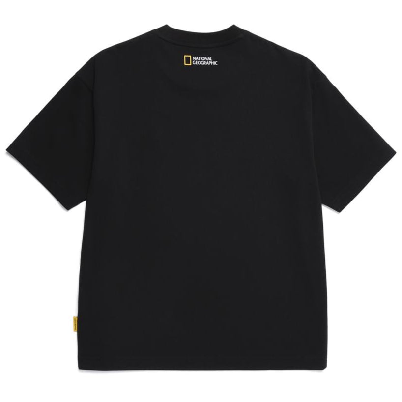 SEMI-OVER FIT ANIMAL SHORT SLEEVE T-SHIRT CARBON BLACK