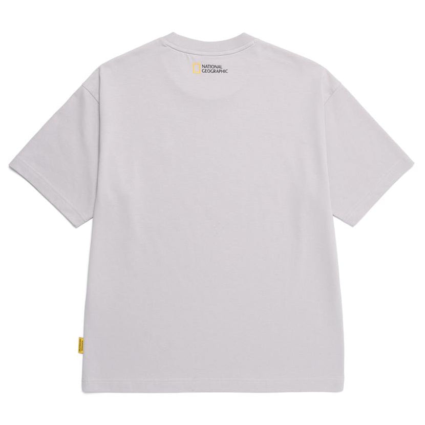 SEMI-OVER FIT ANIMAL SHORT SLEEVE T-SHIRT ICE GREY