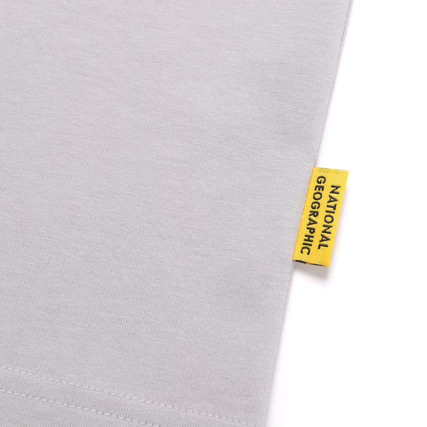 SEMI-OVER FIT ANIMAL SHORT SLEEVE T-SHIRT ICE GREY