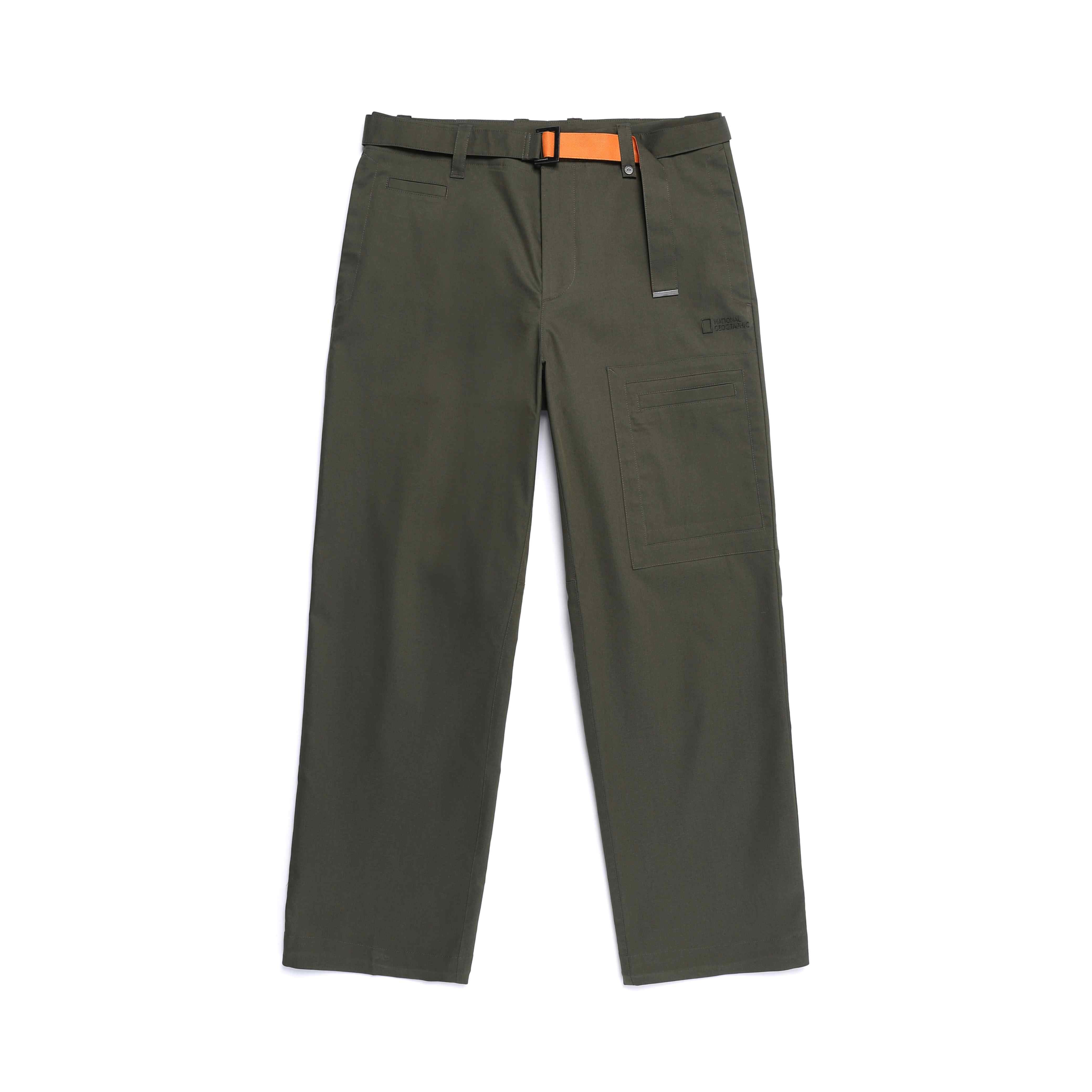NRN BELTED PANTS OLIVE KHAKI