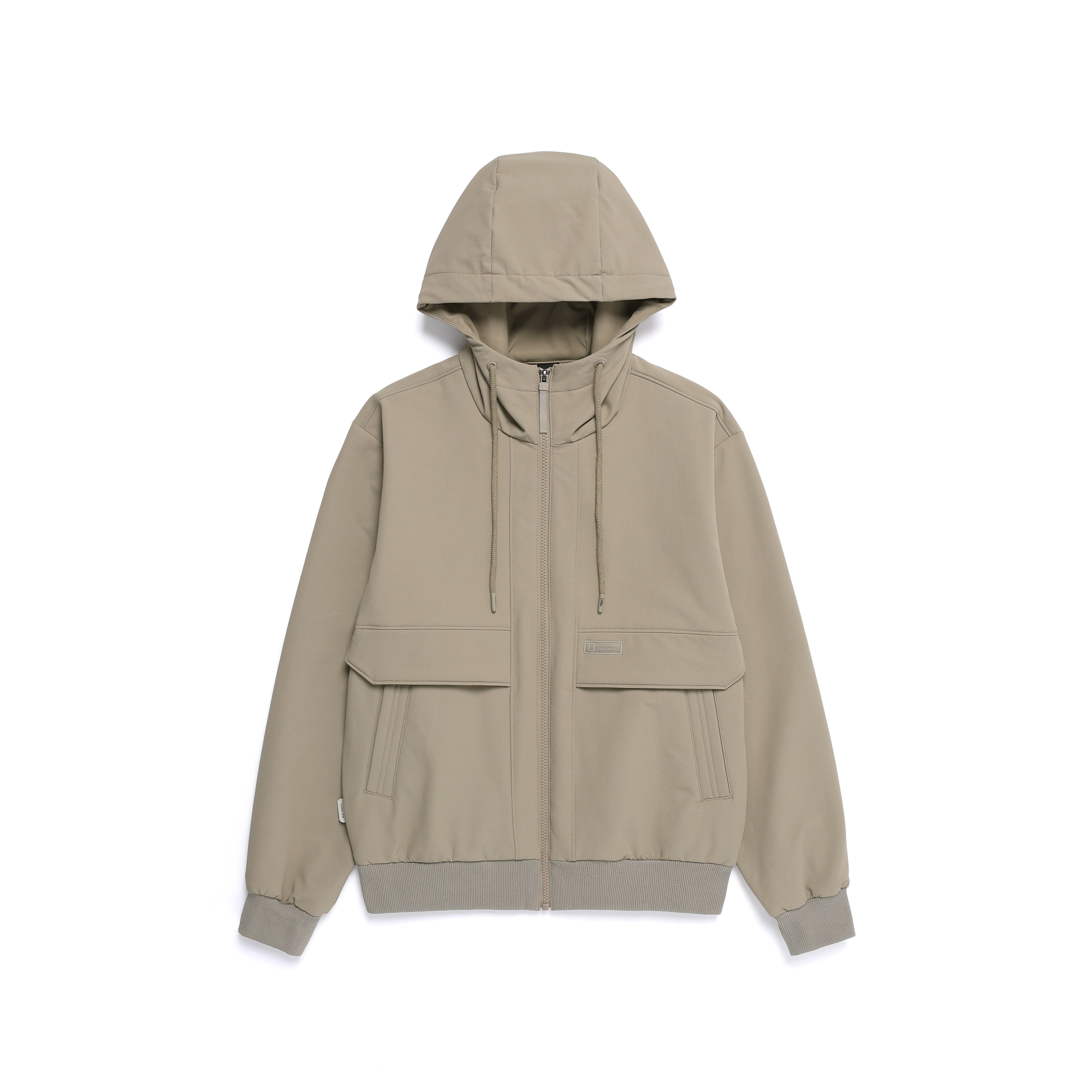 ARCHELON DOUBLE WARM WOVEN HOODIE ZIP UP OAK BEIGE