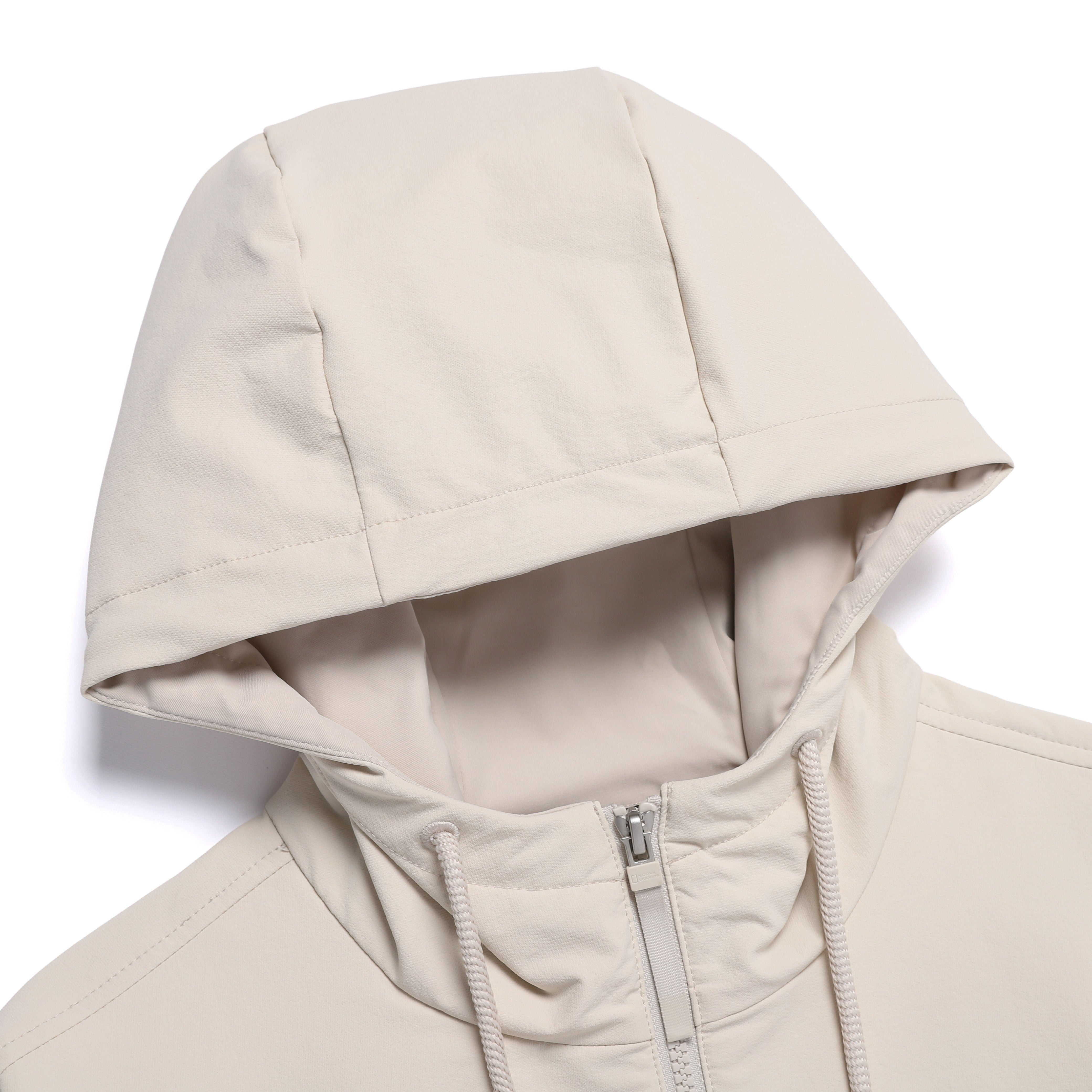 WOMEN ARCHELON DOUBLE WARM HOOD FULL ZIP-UP SILVER BIRCH
