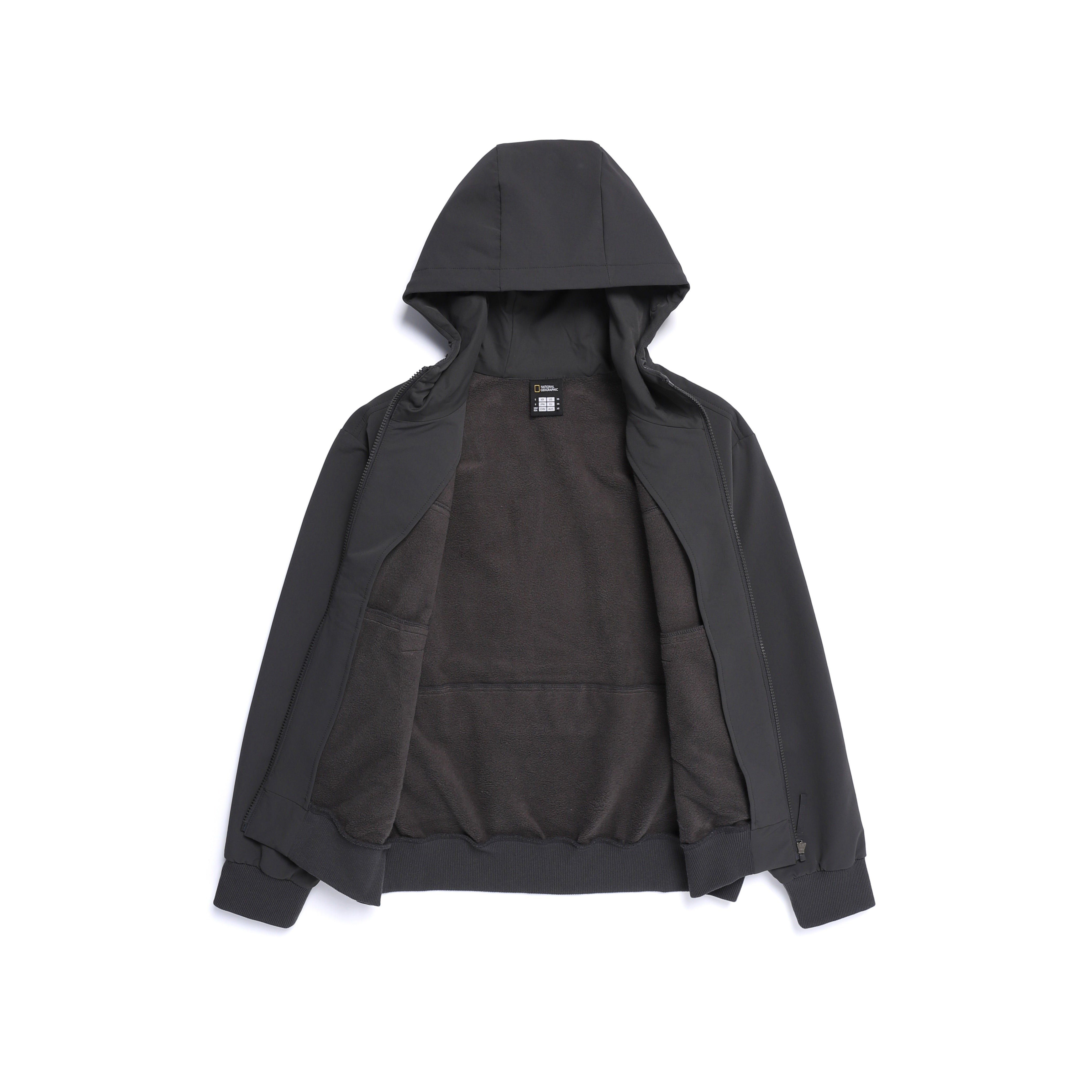 WOMEN ARCHELON DOUBLE WARM HOOD FULL ZIP-UP GREY