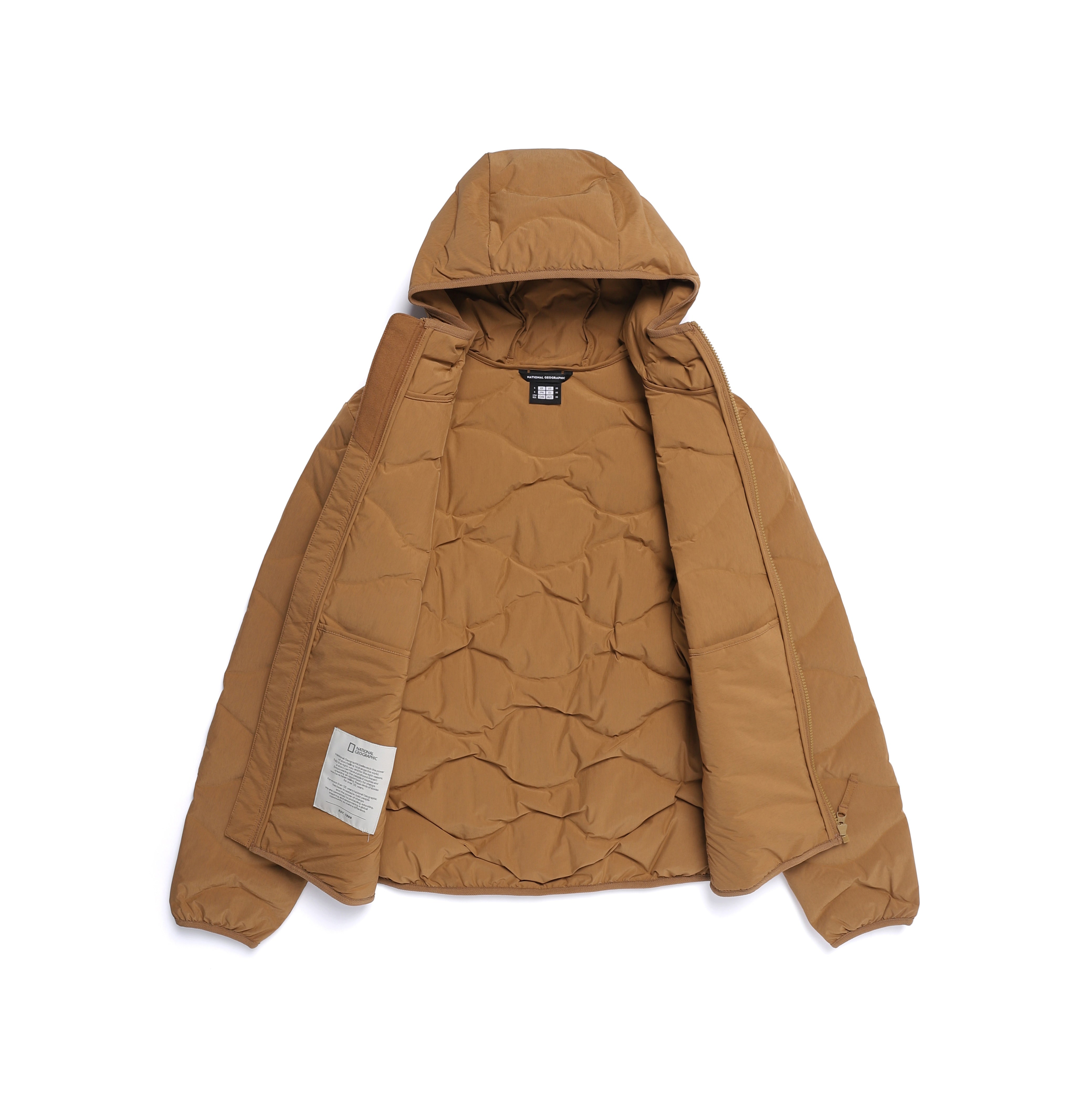 PO'O-ULI HOODIE TUBE DUCK DOWN JUMPER BEIGE