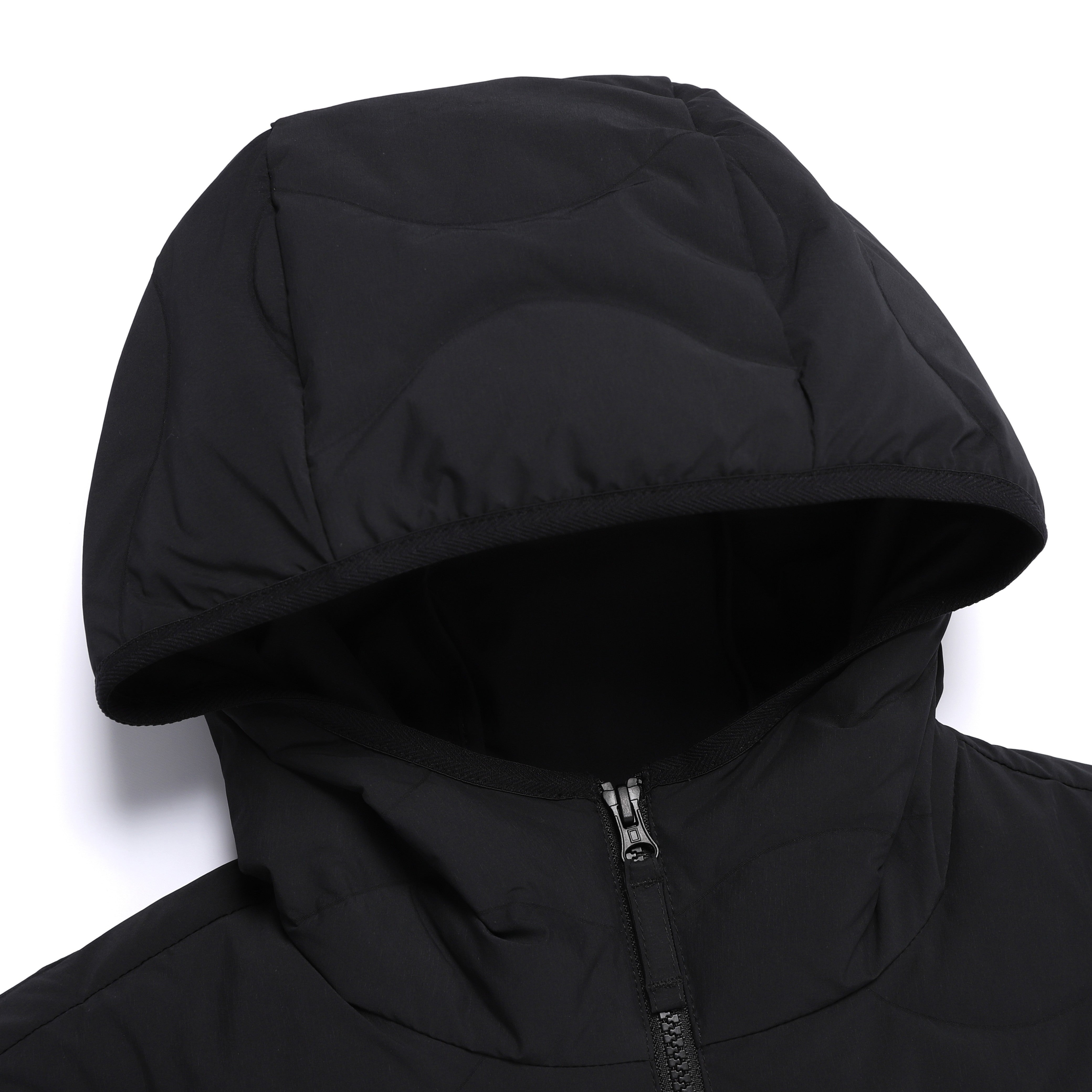 PO'O-ULI HOODIE TUBE DUCK DOWN JUMPER BLACK