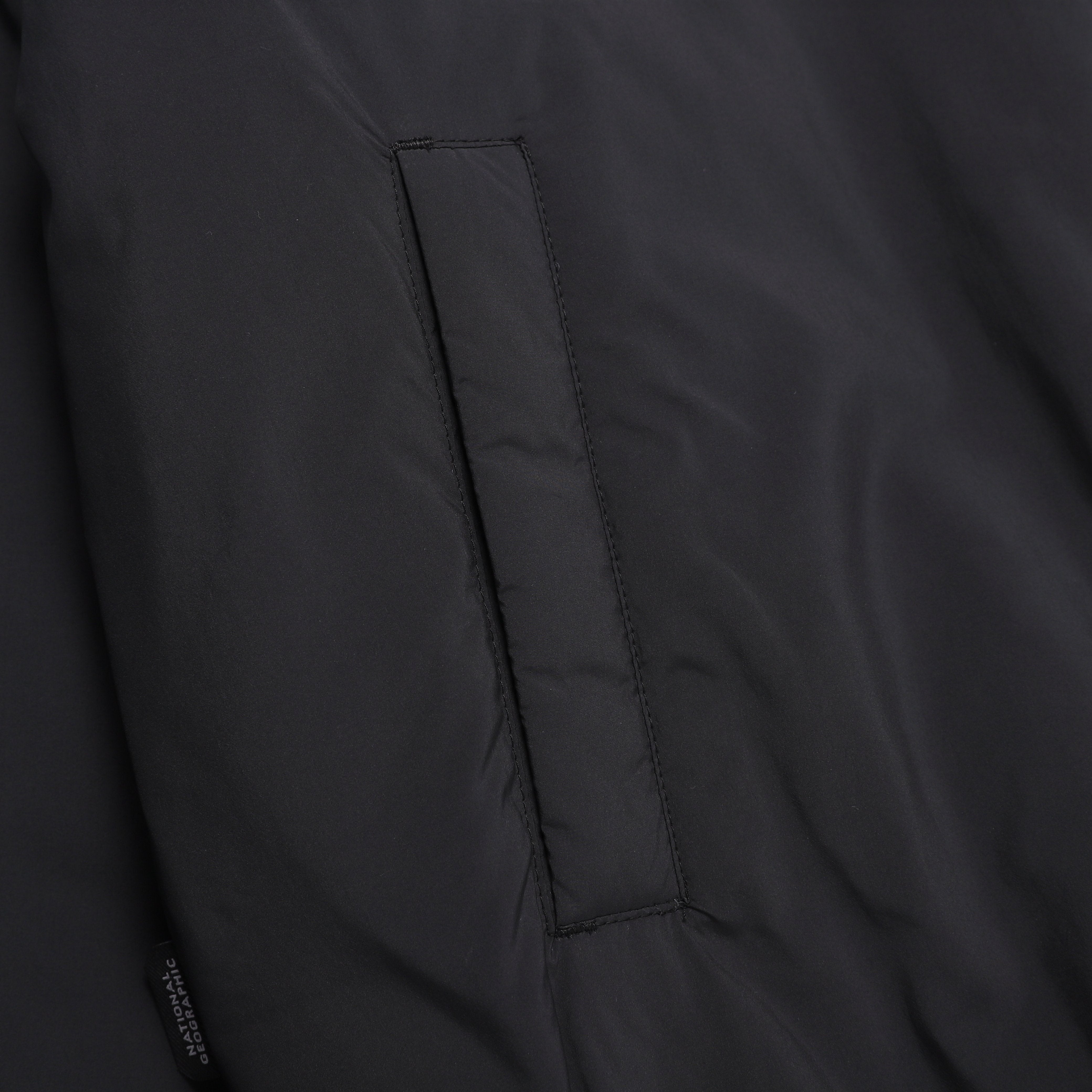 WOMEN PO'O-ULI STAND NECK NON-QUILTED DUCK DOWN JUMPER BLACK