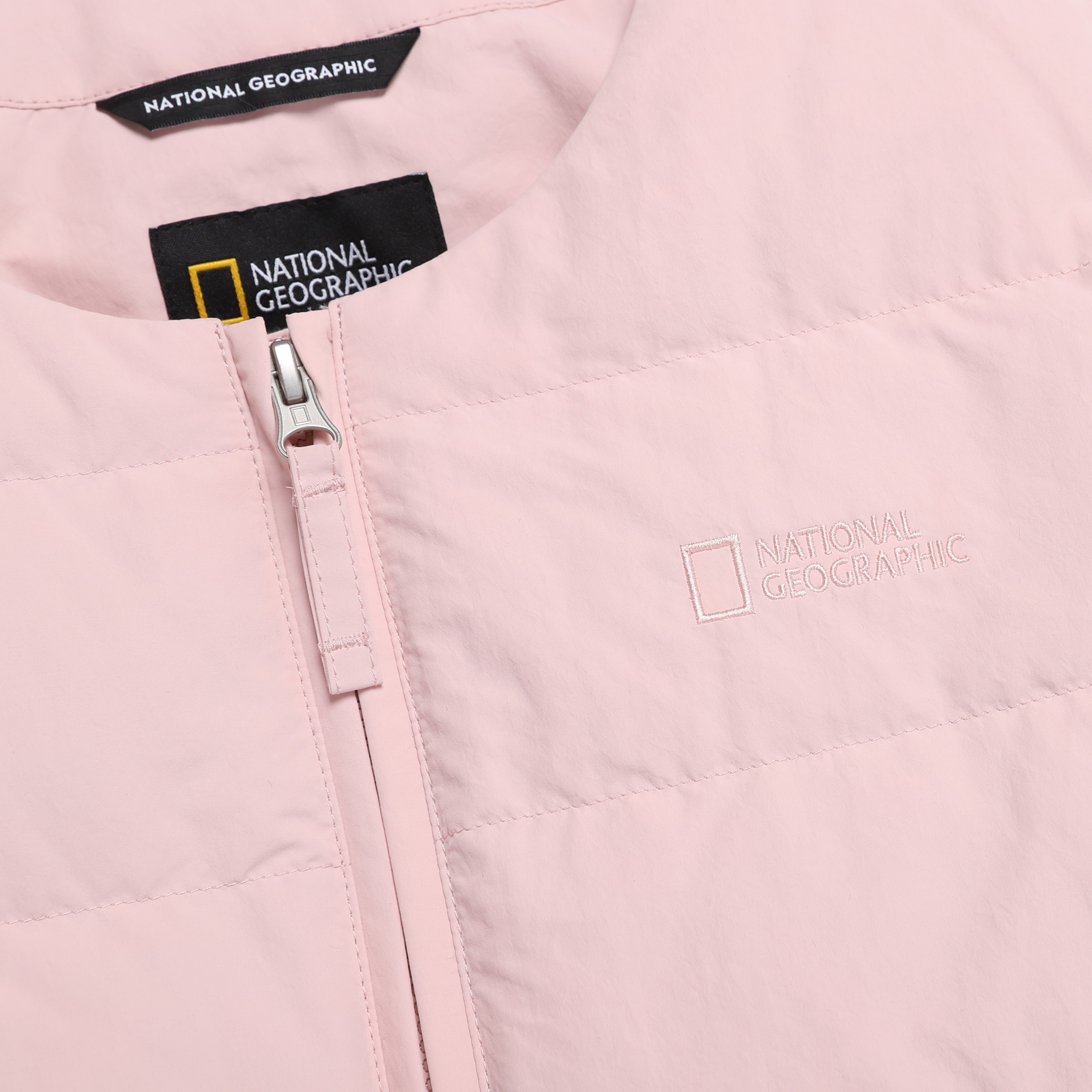 WOMEN HERON U-NECK LIGHT WEIGHT DOWN JUMPER PINK