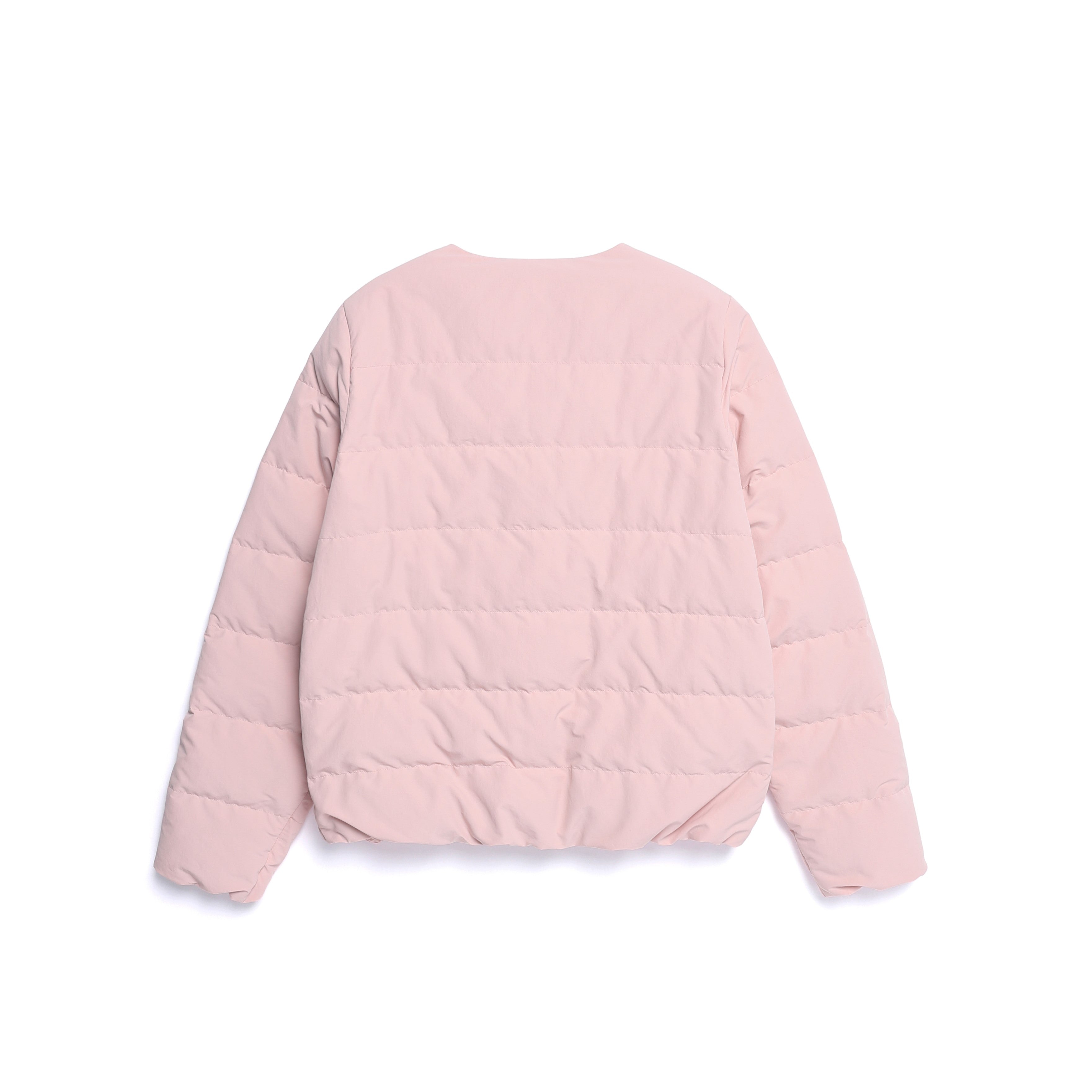 WOMEN HERON U-NECK LIGHT WEIGHT DOWN JUMPER PINK