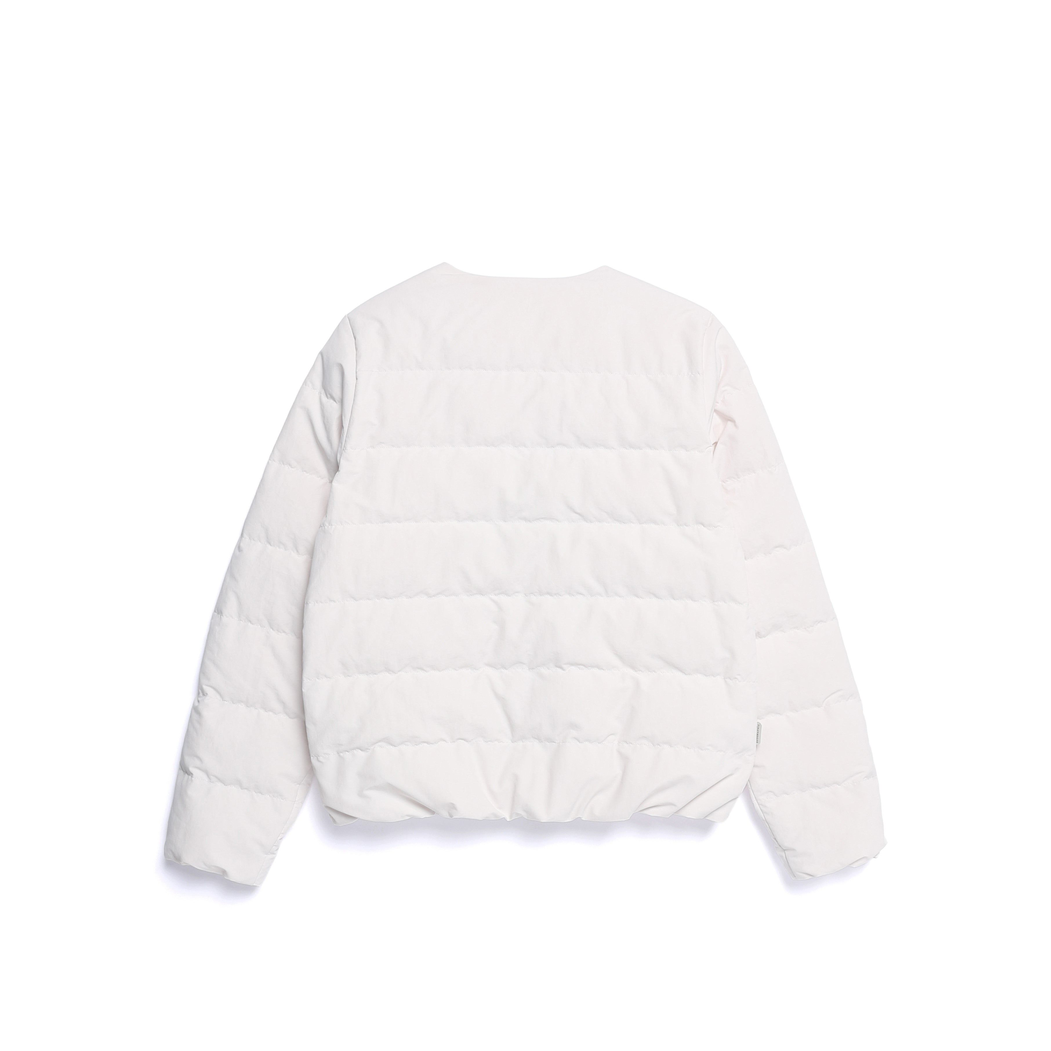 WOMEN HERON U-NECK LIGHT WEIGHT DOWN JUMPER CRYSTAL BEIGE