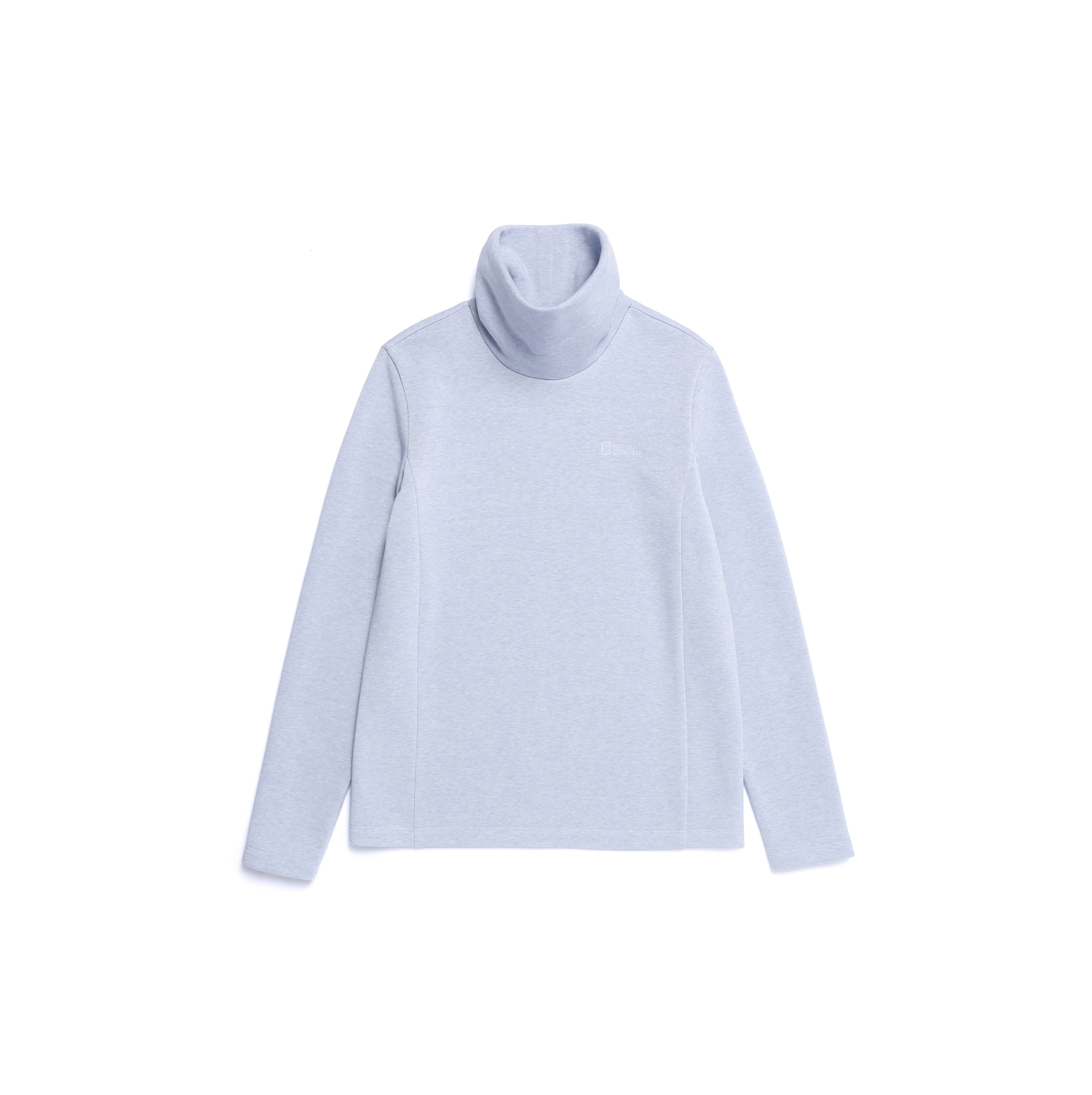 WOMEN FLEECE-LINED T-SHIRT L/BLUE