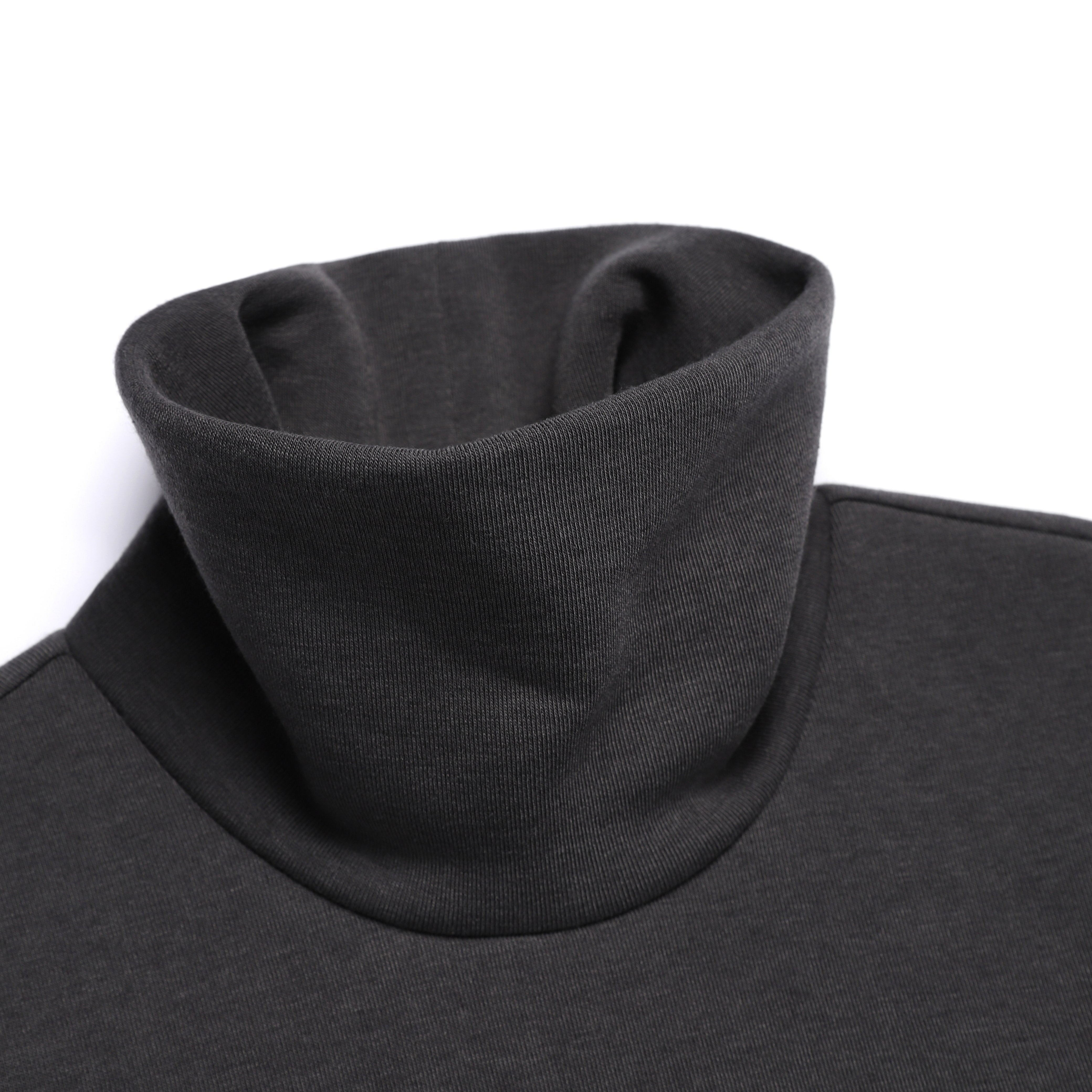 WOMEN FLEECE-LINED T-SHIRT CHARCOAL