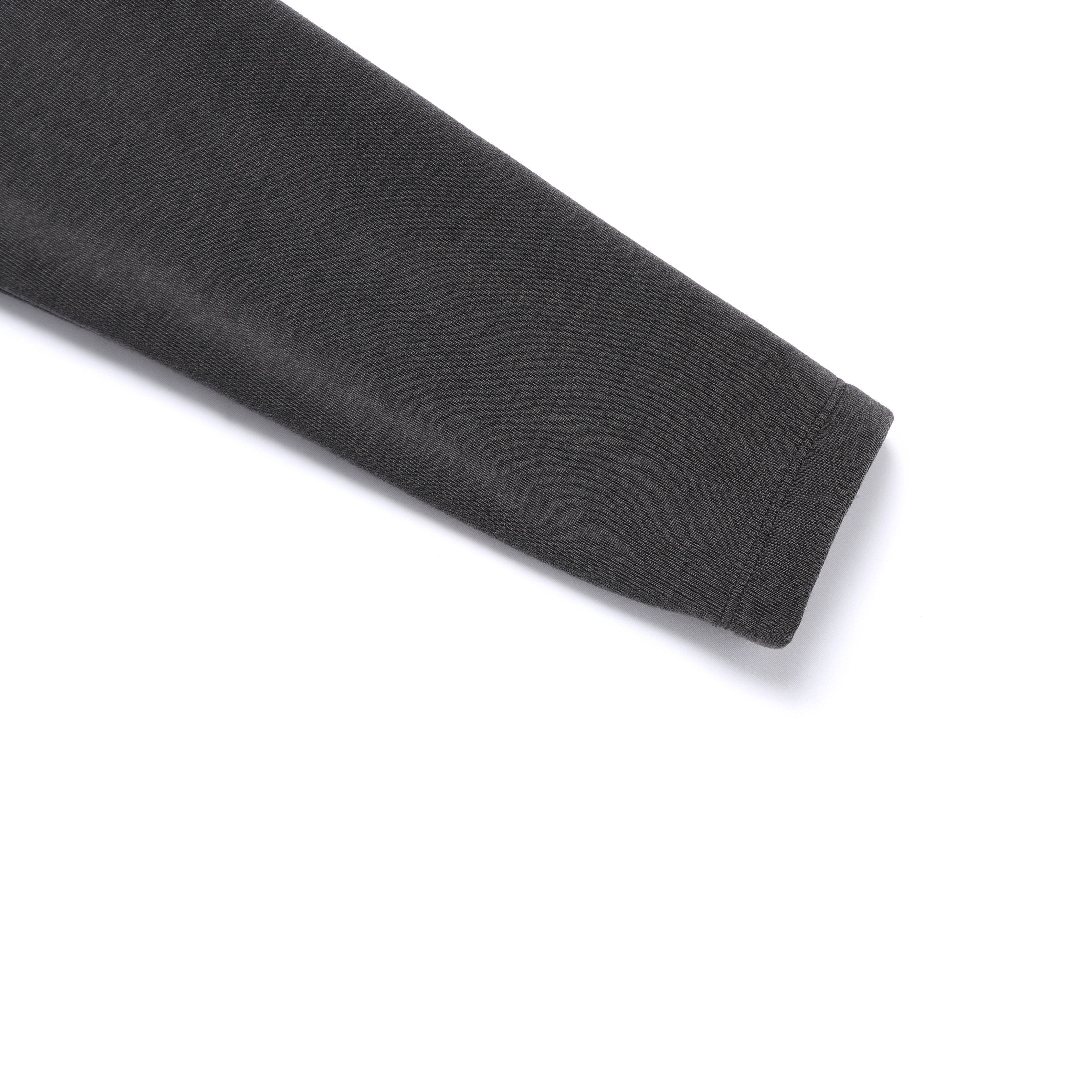 WOMEN FLEECE-LINED T-SHIRT CHARCOAL