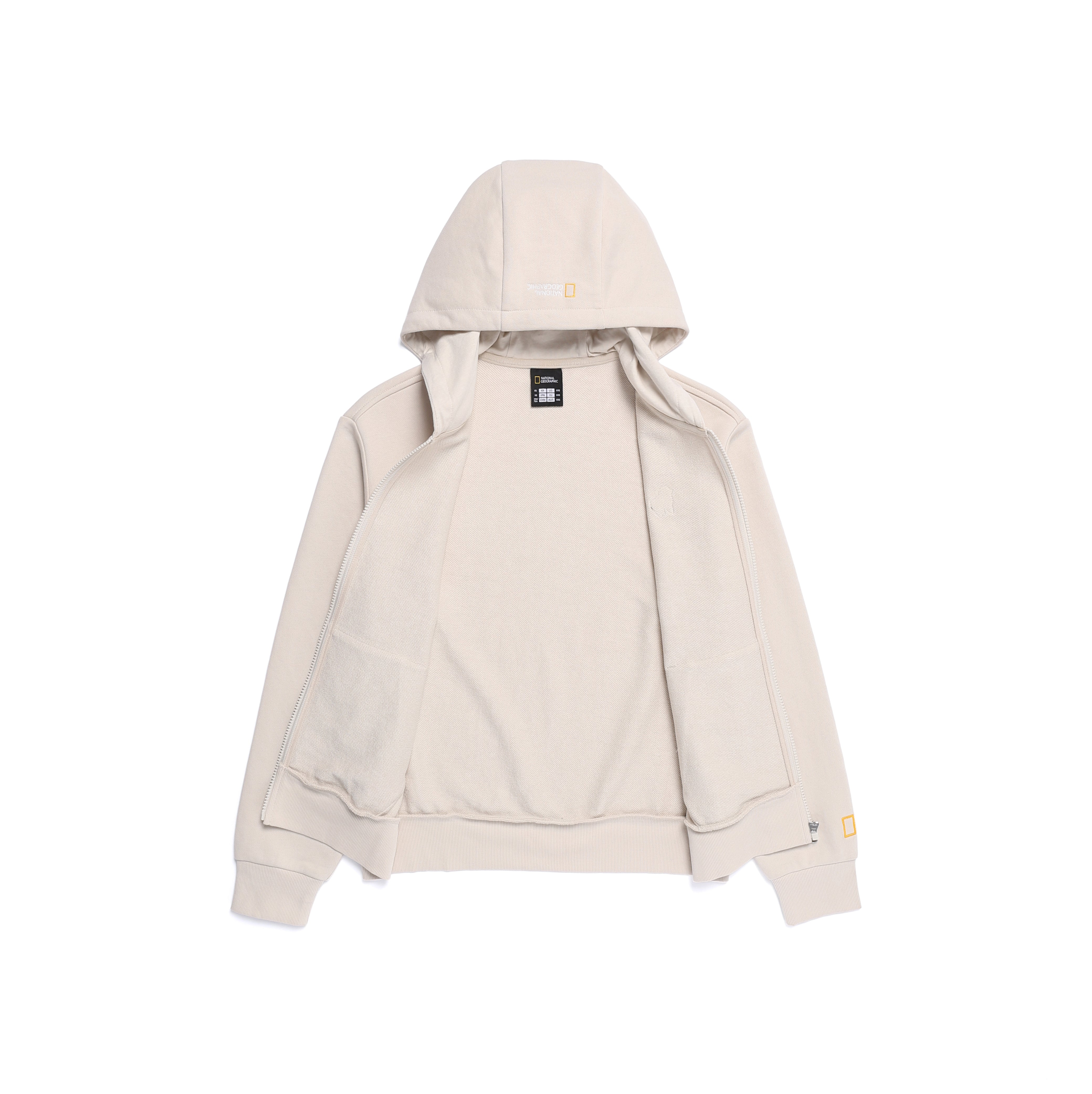 WOMEN ANIMAL WAPPEN TRAINING HOODIED ZIP-UP SILVER BIRCH